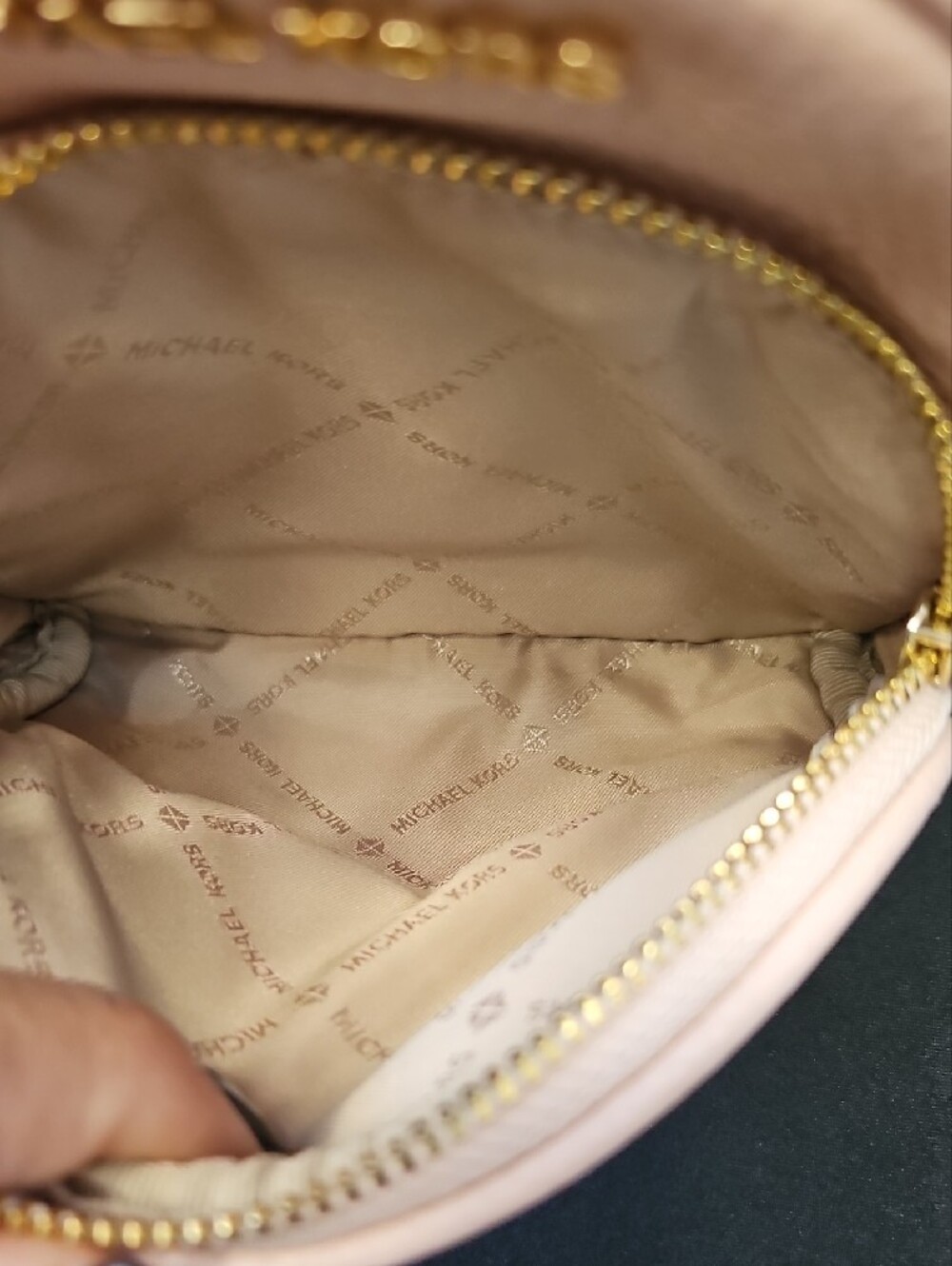 Michael Kors Blush Pink Pebbled Leather Mini Backpack EUC - Picture 8 of 16